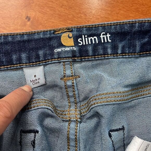 Carhartt women’s slim fit jean shorts size 8 - Picture 4 of 8